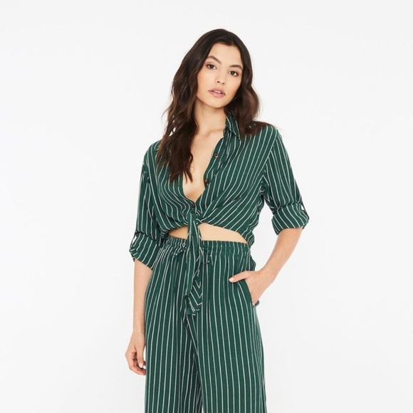 Beau Rivage Top Paseo Green Stripe - Picture 3 of 3